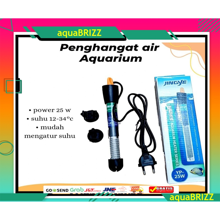 ENGHANGAT AIR AQUARIUM YP-25 WATT AQUARIUM HEATER SERIES / jingye heater yp 25 watt/ pemanas aquariu