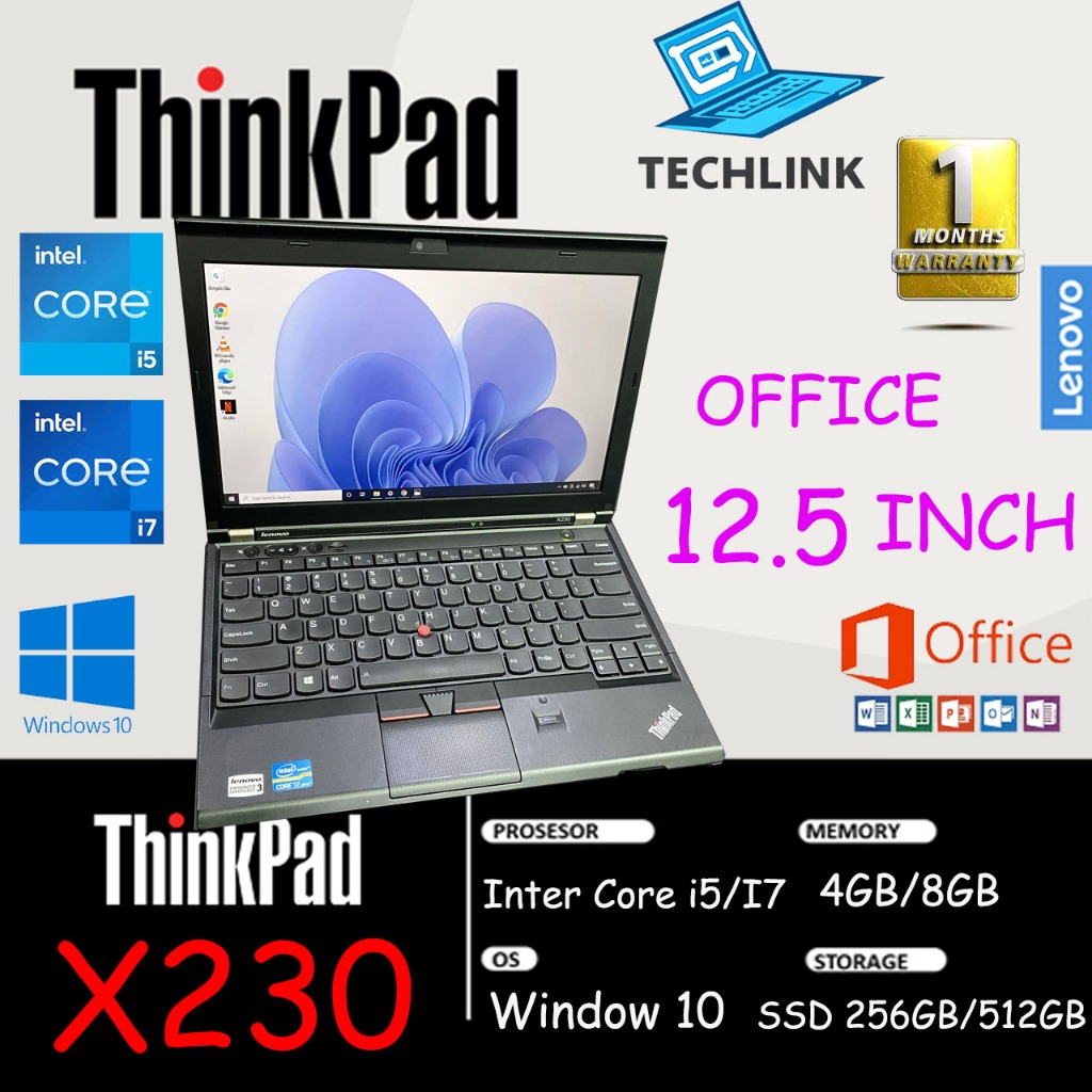Laptop Lenovo Thinkpad X230 Core i5 Gent 3 Ram 8GB SSD 256GB BERGARANSI MURAH MULUS