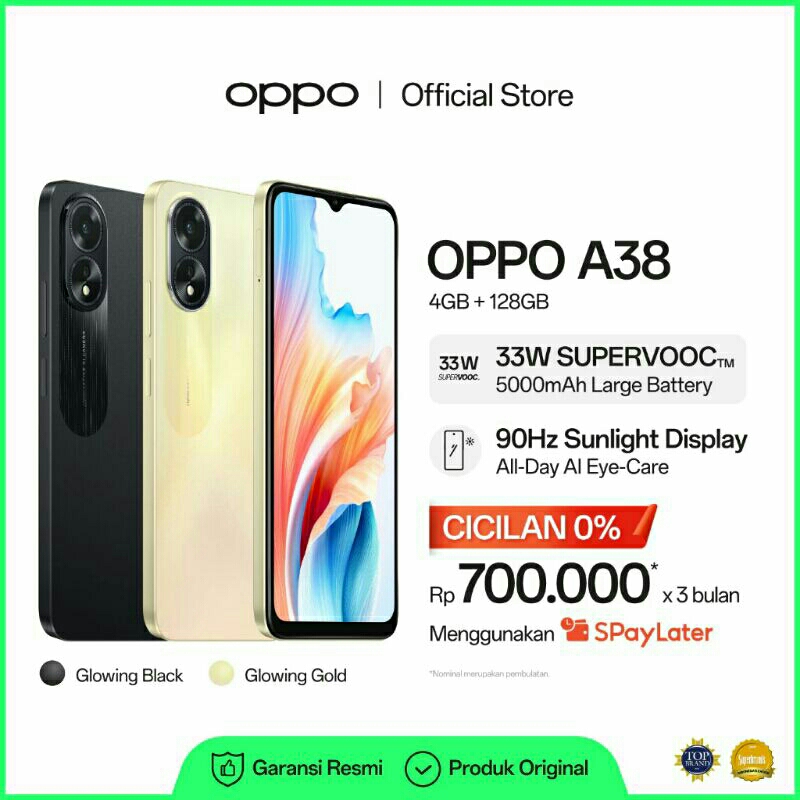 OPPO A38 RAM 4/128 GARANSI RESMI
