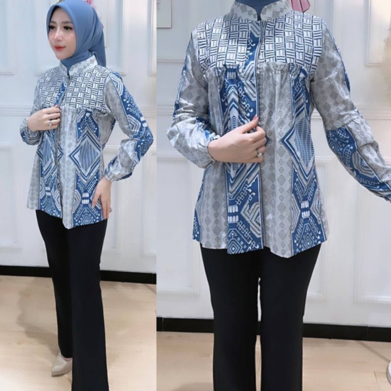 Tunik batik wanita - Batik wanita model Tunik terbaru - terlaris dibatik wanita Tunik 3211 termurah.