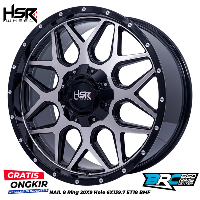 VELG MOBIL PAZERO FORTUNER HUMMER EVEREST TRITON NAIL 8 HSR R20X9 H6X139,7 ET18 BMF