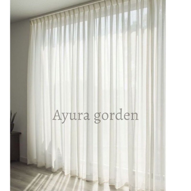 Vitrase gorden/Vitrase foil import/vitrase polos putih/vitrase jendela