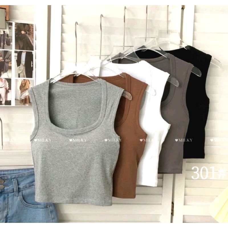 MILKY TANKTOP BRA_MILKY SHORT PANTS [] CHUN-CHUN TANKTOP BRA