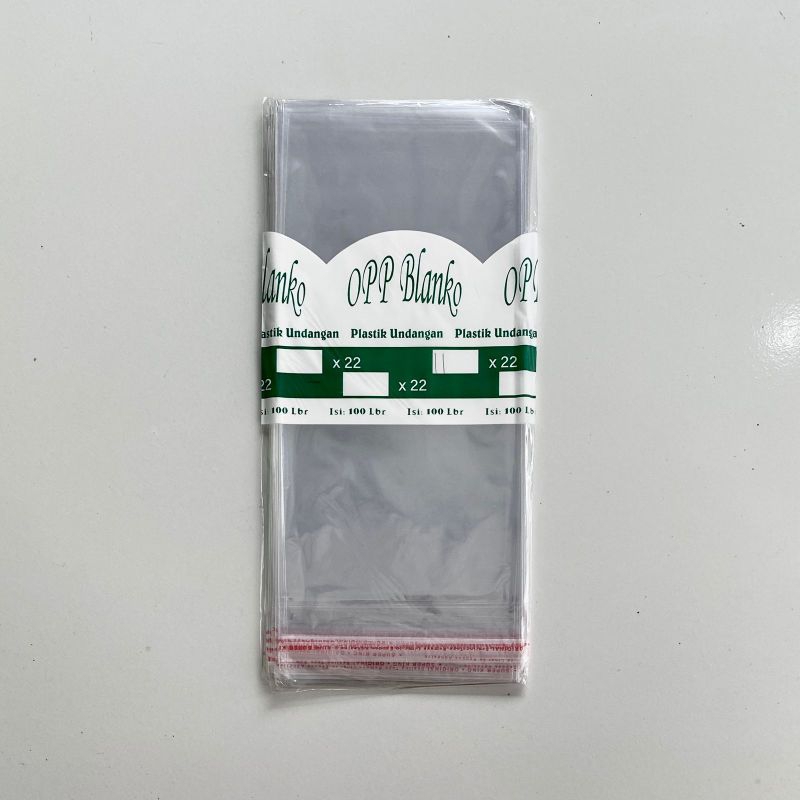 

Plastik OPP Undangan 11x22 12x22 12.5x22 13x22 13.5x22 14x22 14.5x22 15x22 15.5x22 16x25 16.5x25