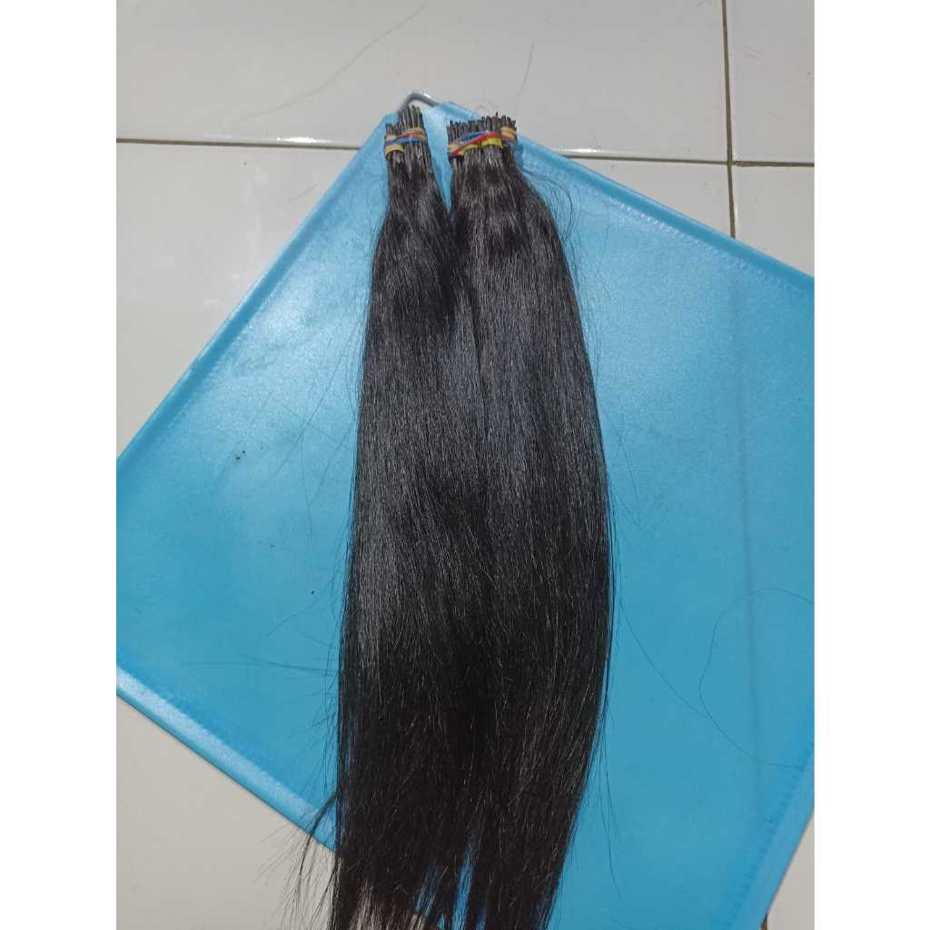 HAIR EXTENSION/RAMBUT SAMBUNG 100% RAMBUT ASLI PANJANG 45CM 100 helai