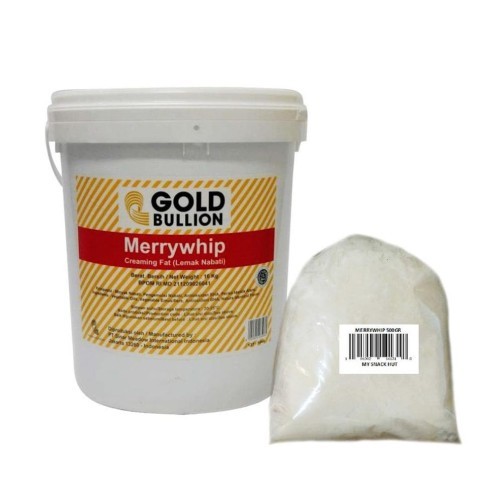 

MERRYWHIP MENTEGA PUTIH KEMASAN ECER 1 KG, CAMPURAN ADONAN