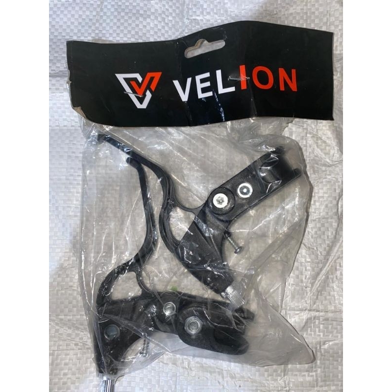 Handle rem sepeda bahan aloy pvc warna hitam merek Atlantis/ velion