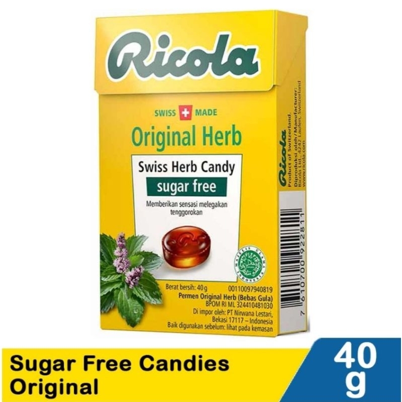 

Ricola Sugar free Candies Original 40g