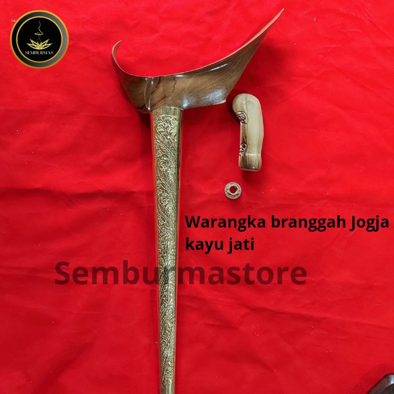 Warangka Keris Branggah Yogyakarta (Jogja) Full Set- Kayu Jati Garap Halus