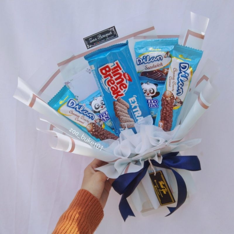 

Buket Snack Serba Biru 35k / Buket Snack Termurah Ulang Tahun / Buket Dilan