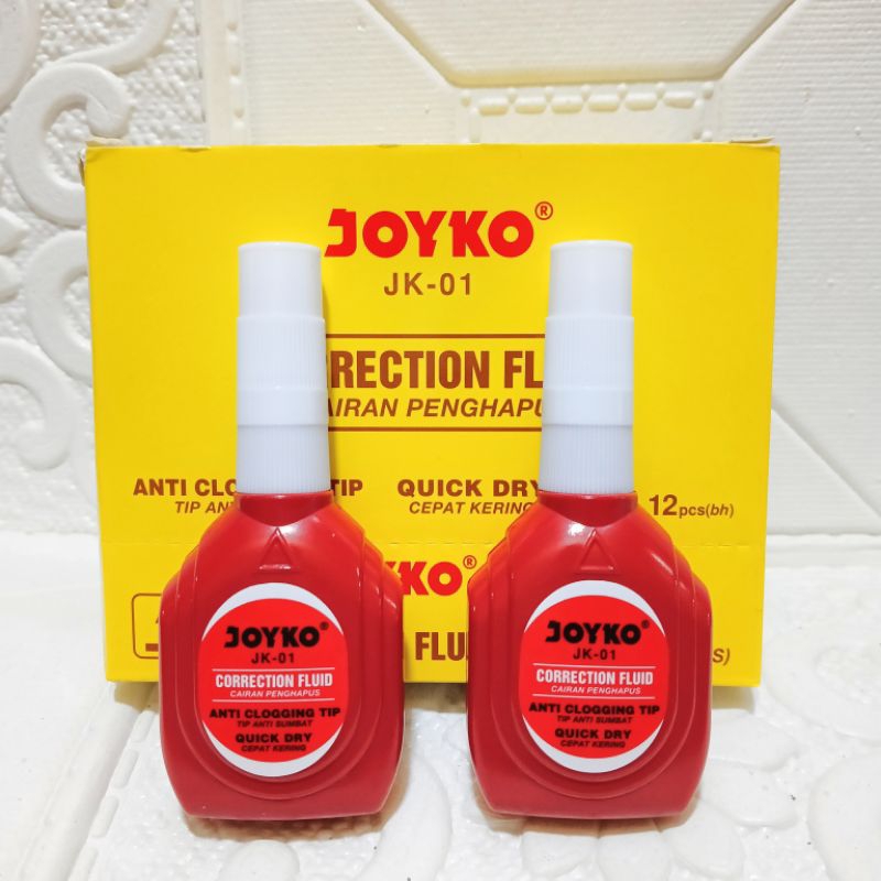 

CORRECTION FLUID JK-01 Tip X Joyko Tipex Cair 1pak isi 12 Pcs