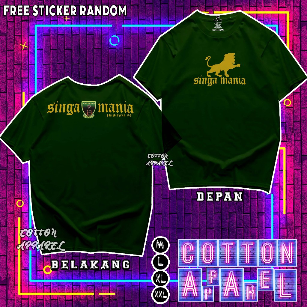 V4 Baju Kaos Distro Singa Mania Sriwijaya FC
