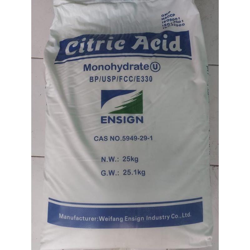 

Citrun / Asam Sitrat / Citric Acid Monohydrate (Ex Weifang) 25 Kg