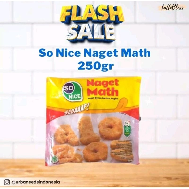 CHICKEN NUGGET MATH SO NICE SEDAAAP 250GR NAGET AYAM