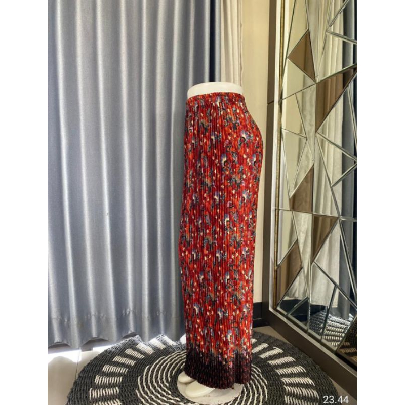 Rok plisket sutra prada premium dewasa