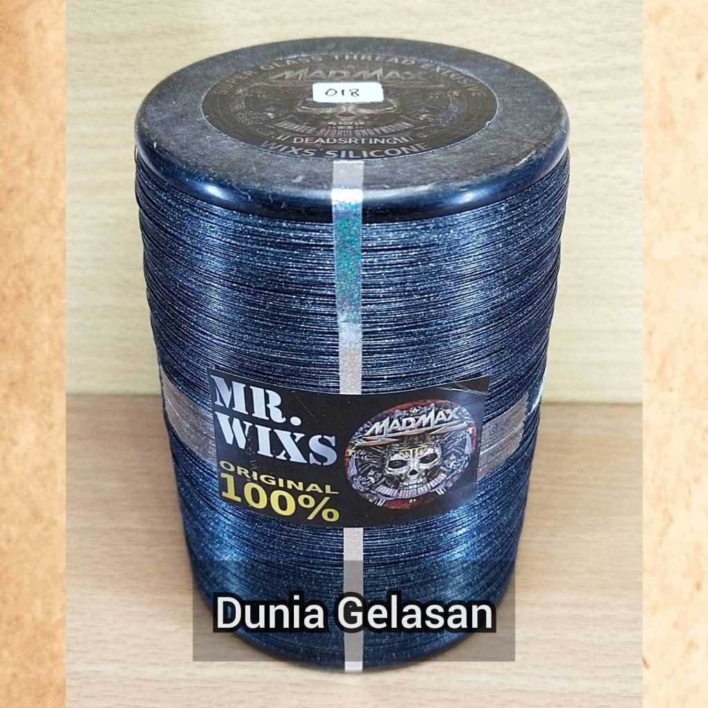 Gelasan Madmax Deathstring 0.18 mm Baklit 6000 yards Wix Silicone Matot untuk Turnamen