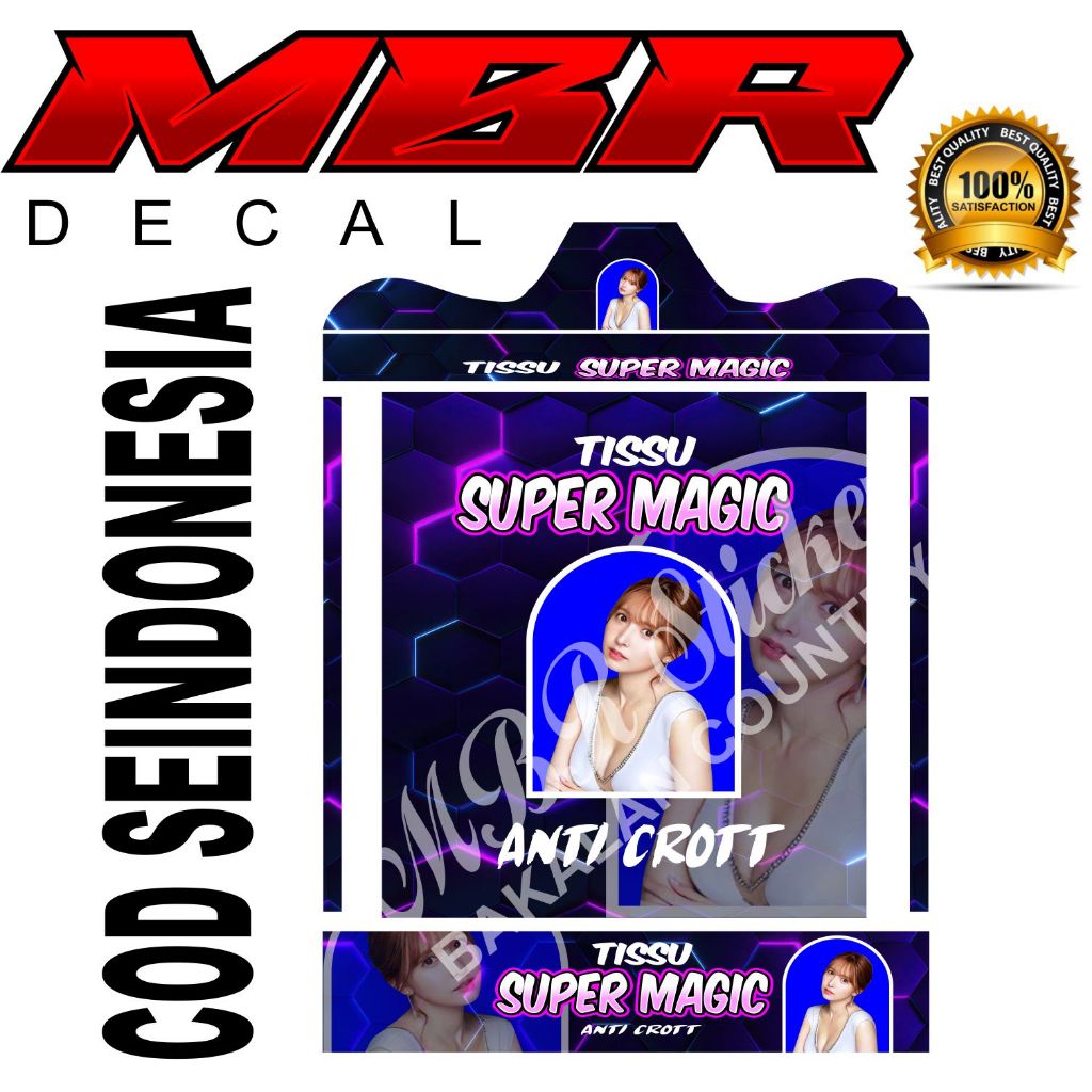 STIKER DECAL SANGKAR TISU MEJIK,,STIKER SANGKAR REPLIKA,STIKER SANGKAR KEREN,STIKER SANGKAR COD