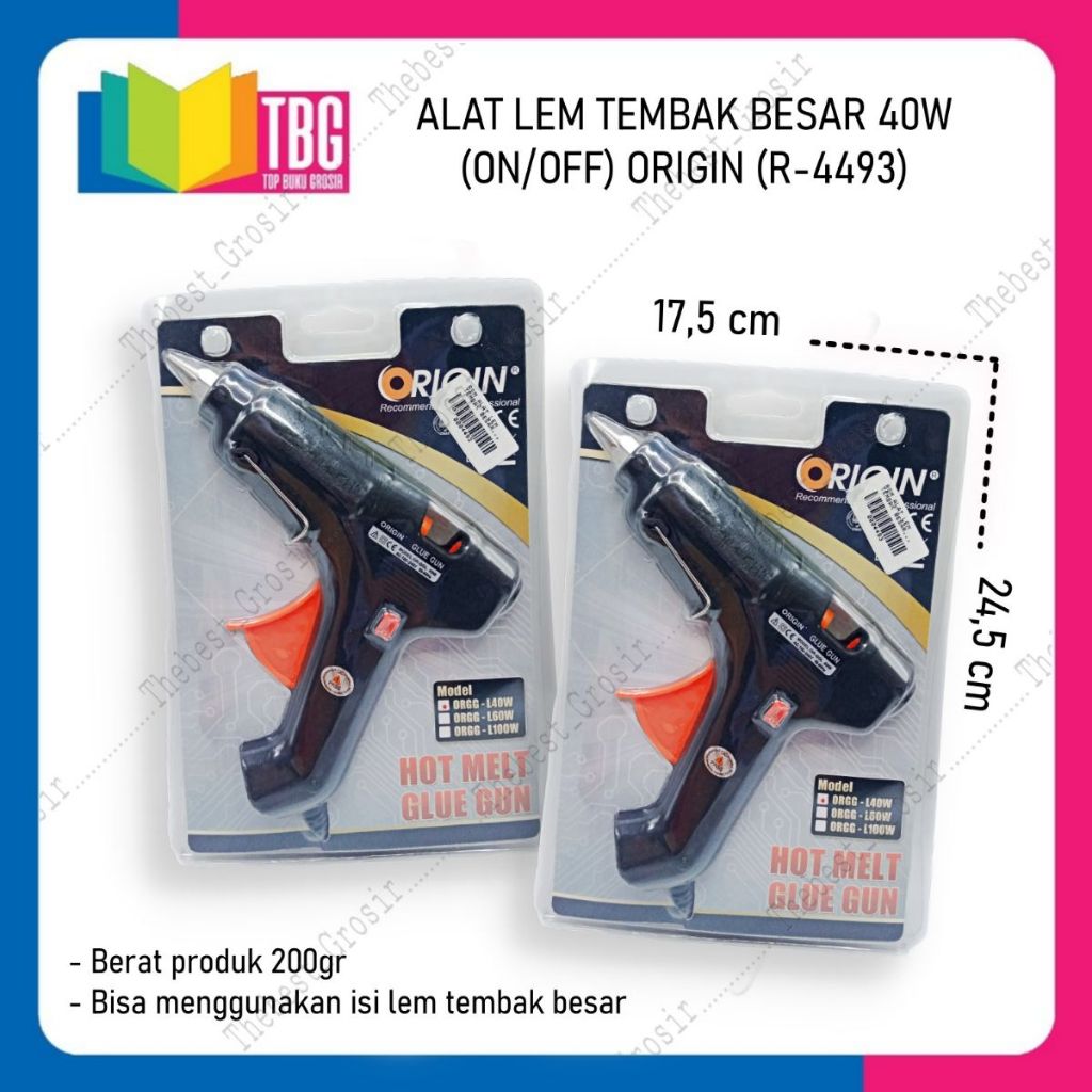 1 PCS ALAT LEM TEMBAK BESAR 40W (ON/OFF) ORIGIN GLUE GUN (R-4493)