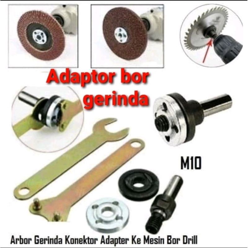Adaptor Adapter Konventer Bor Menjadi Mata Gerinda Bor Ke Gerinda