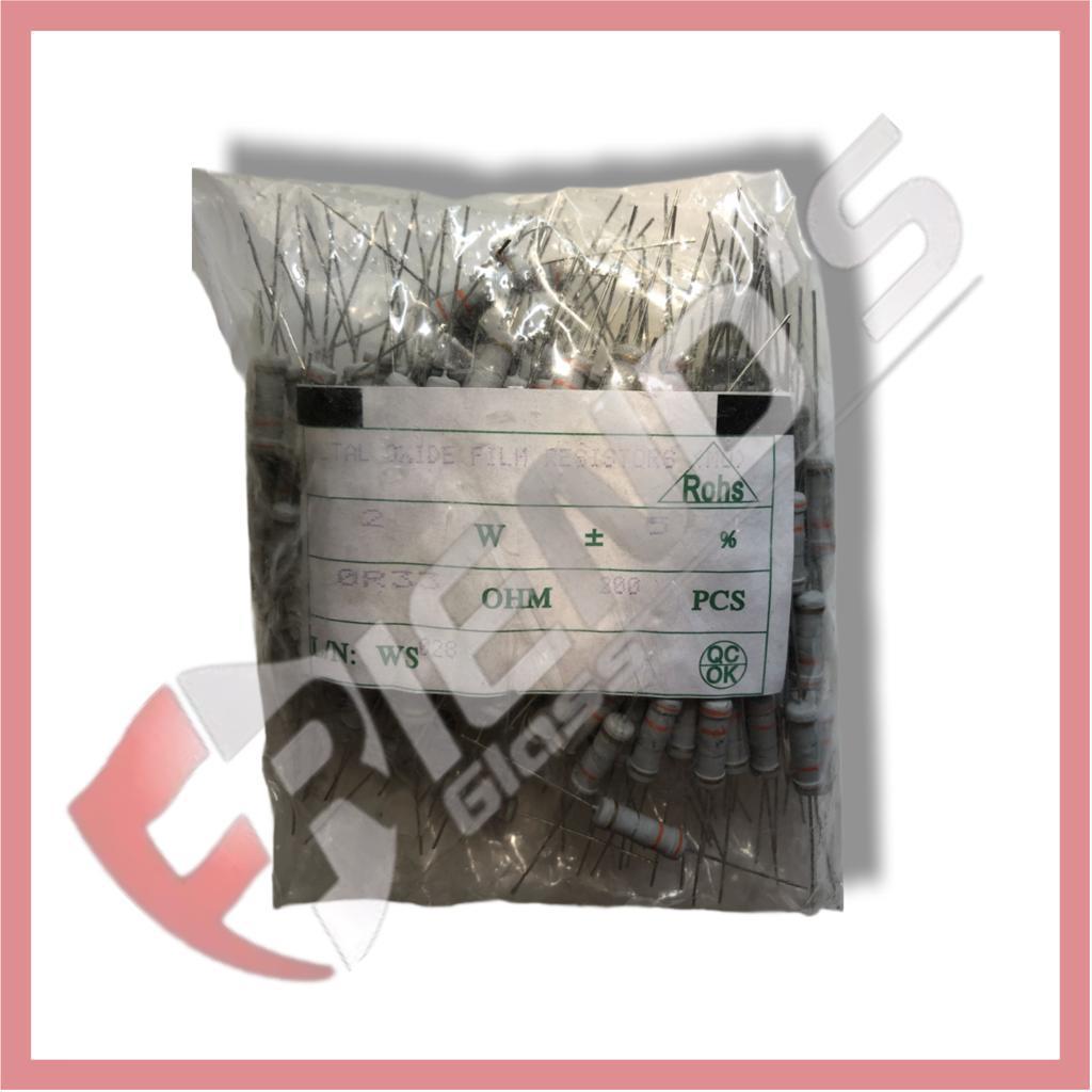 RESISTOR 0R33 OHM 2WATT METAL Oxide 5% RESISTOR 2 WATT 0R33OHM 1 PCS