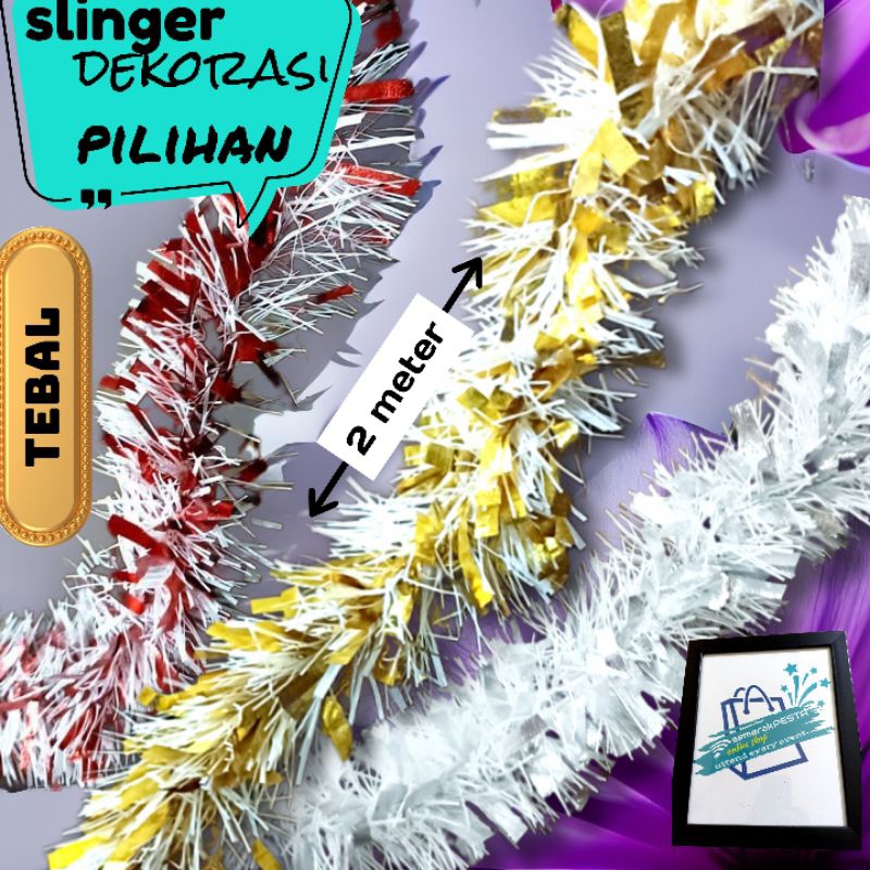 (6 pics)slinger dekorasi natal, slinger dekorasi pesta, slinger dekorasi murah