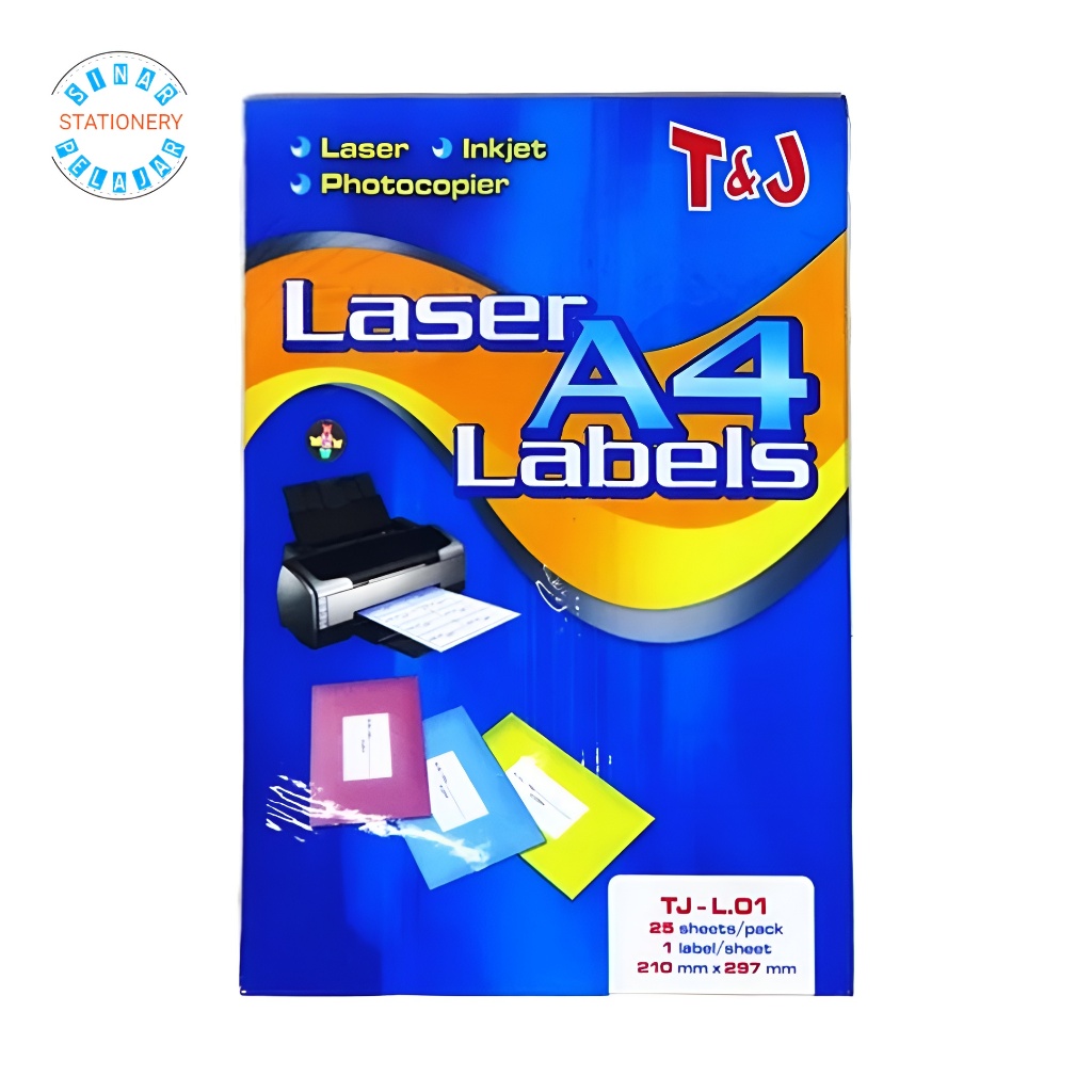 

Kertas Label T & J ukuran A4 Warna Putih