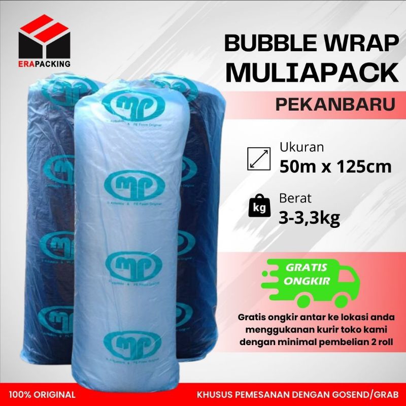 

Bubblewrap Mulia Pack Hitam Bening Bubble Wrap MP MuliaPack 50m x 1.25m Tebal Premium Pekanbaru