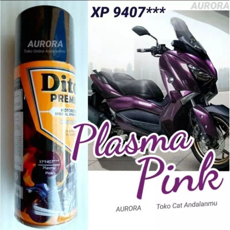 Pylox Cat Semprot Diton Premium Plasma Pink XP 9407 Xirallic Pink Xiralic Merah Muda Moonlight Pink 