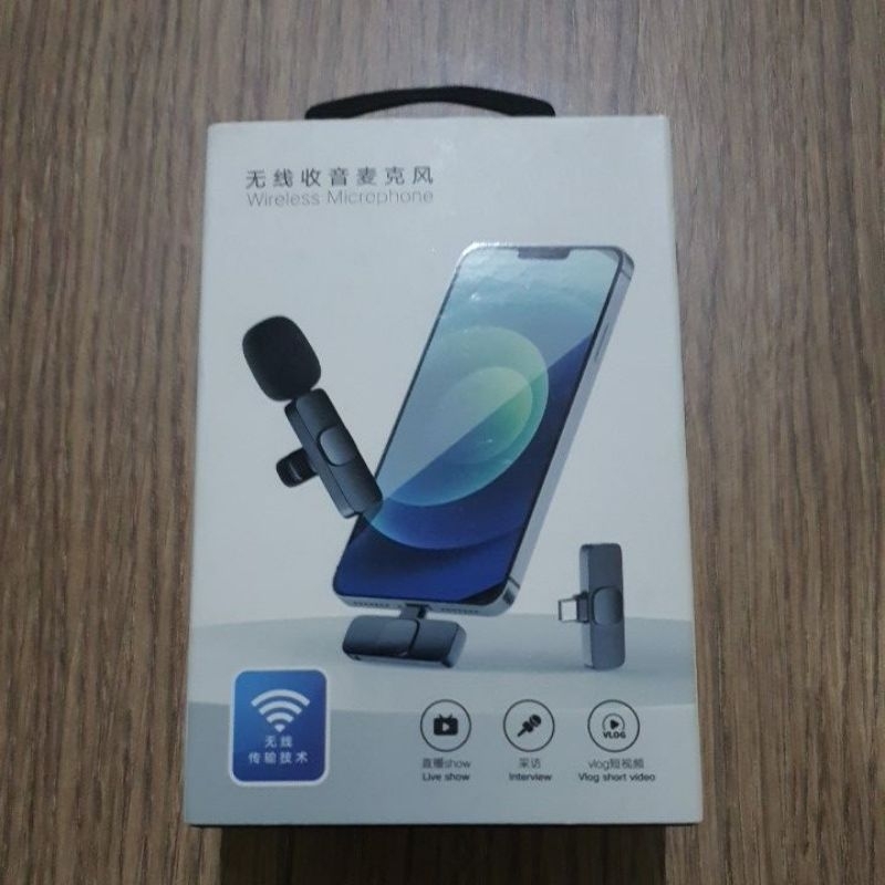 Mic Wireless Hp Vlog Youtuber Portable Mic for Iphone and android