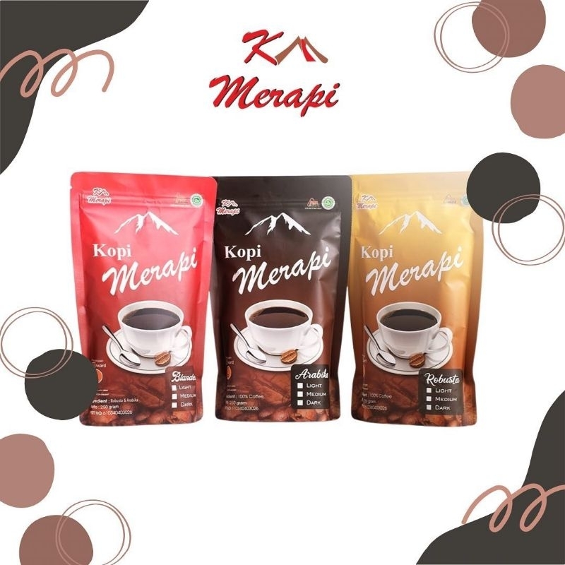 

Kopi Arabika Robusta Blend Kopi Merapi No 1 Asli Jogja Paket Hemat Mix 3 Varian