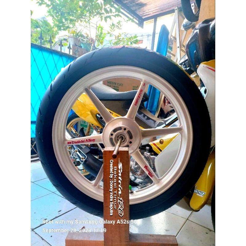 Velg Daiichi Alloy Double Disc Original Suzuki Satria 2Tak 120R Lumba Hiu LSCM RGS RGV RGX Akira Sti