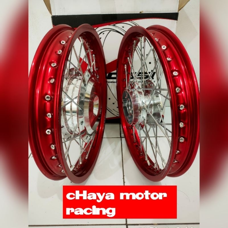 Velg Motor Vario / Beat / Scoopy/ Genio / tromol set jari velg plus cakram depan siap pasang motor p