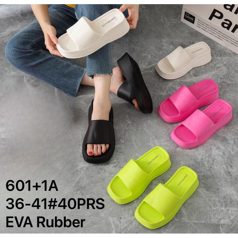 SANDAL WEDGES WANITA EVA RUBBER 601