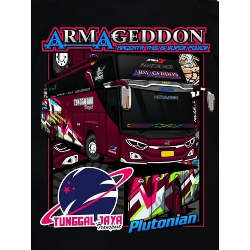 

5 pcs Sticker Bus Stiker Bis Tunggal Jaya Armageddon