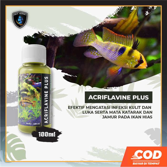 Acriflavine plus Aqua Leaf acriflavine - Obat Semua Jenis Ikan Hias Cupang Chana Koi