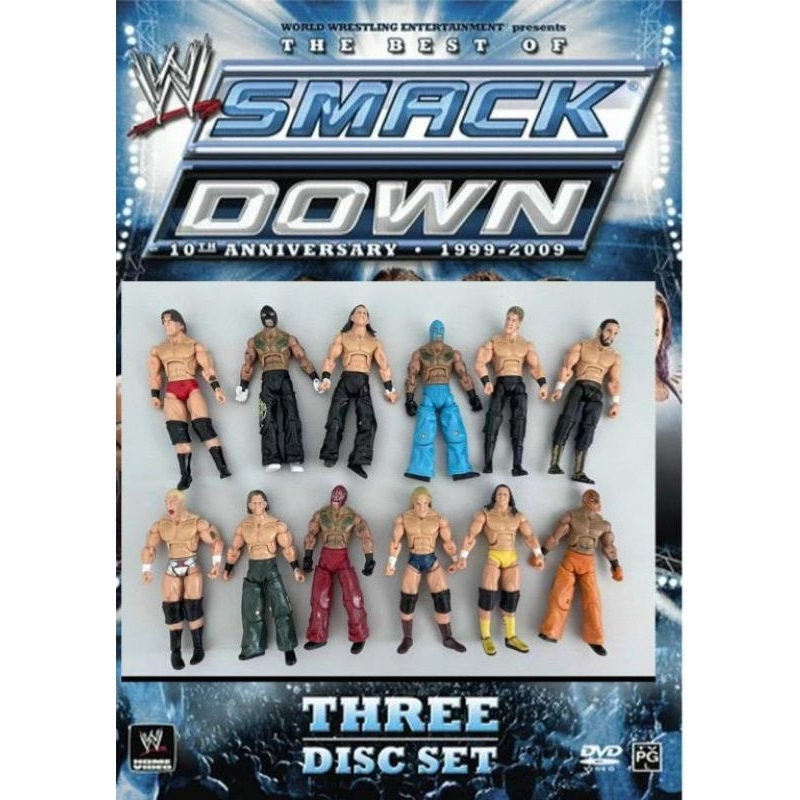 Smack down figure wwe WWF wrestle set 12 bh