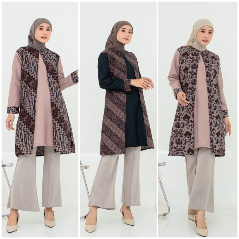 Tunik Sogan - Baju Batik Wanita Sogan Terbaru.