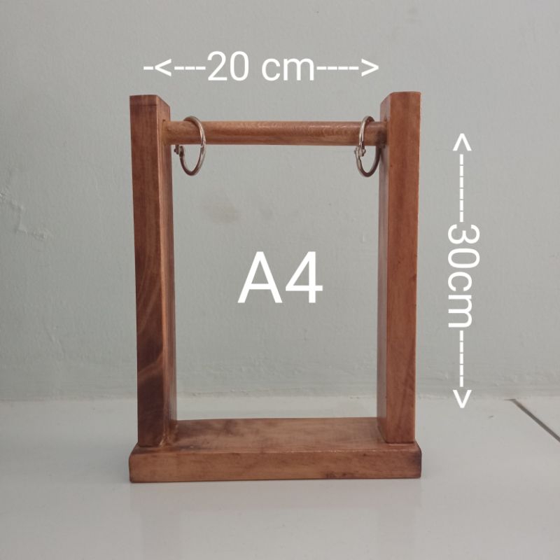 

stand menu meja ukuran A4 20*30 cm