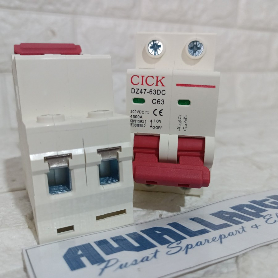 mcb dc 63A mcb PV 500v 63 amper mcb 2P 2pole MCB panel surya