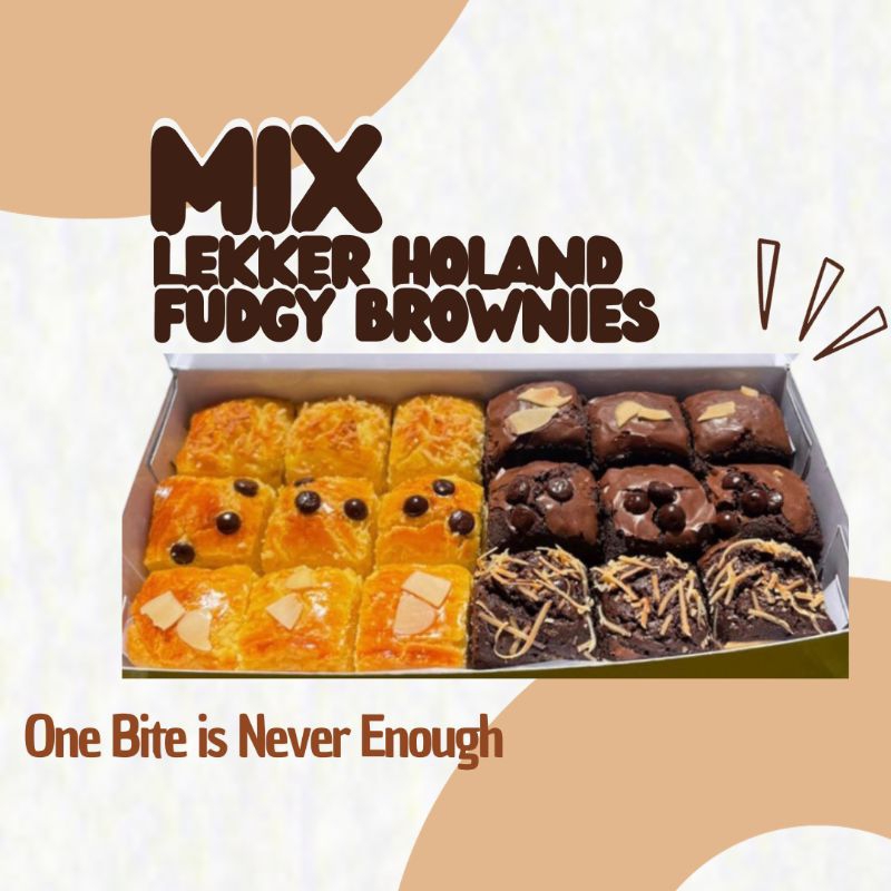 

Fudgy Brownies Coklat Enak/ Coklat Lumer/ Lekker Holland/ Mix Fudgy Brownies Lekker Holland