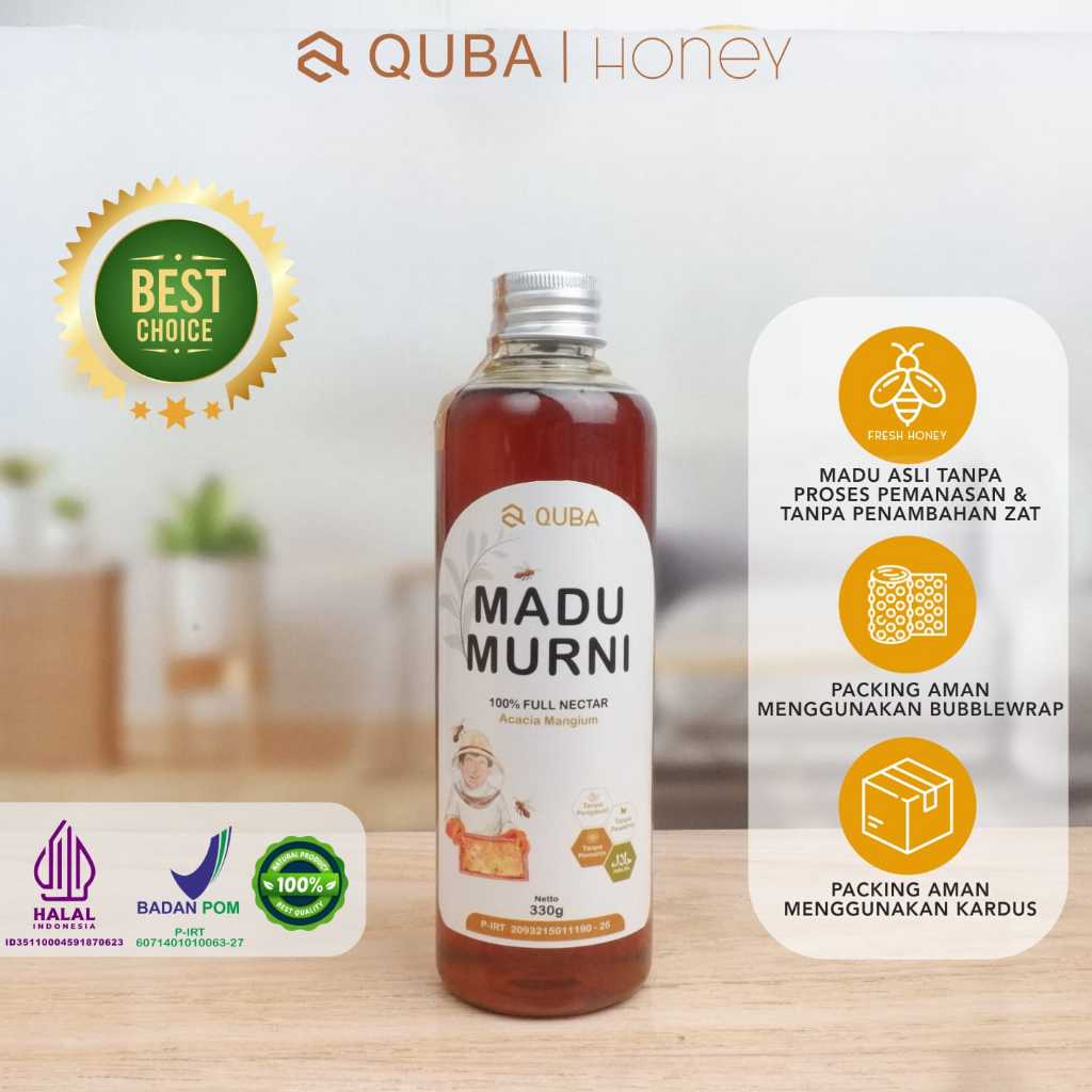 

(330g) Madu Akasia Mangium | Madu Asli Full Nectar 100%, Raw Honey