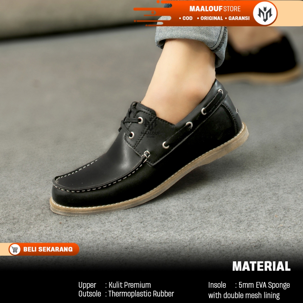 MLF x NUSSAN - Sepatu Bunut Original Kulit Garut Asli Formal Pria Kulit Kantor Dewasa Laki Laki 38-4