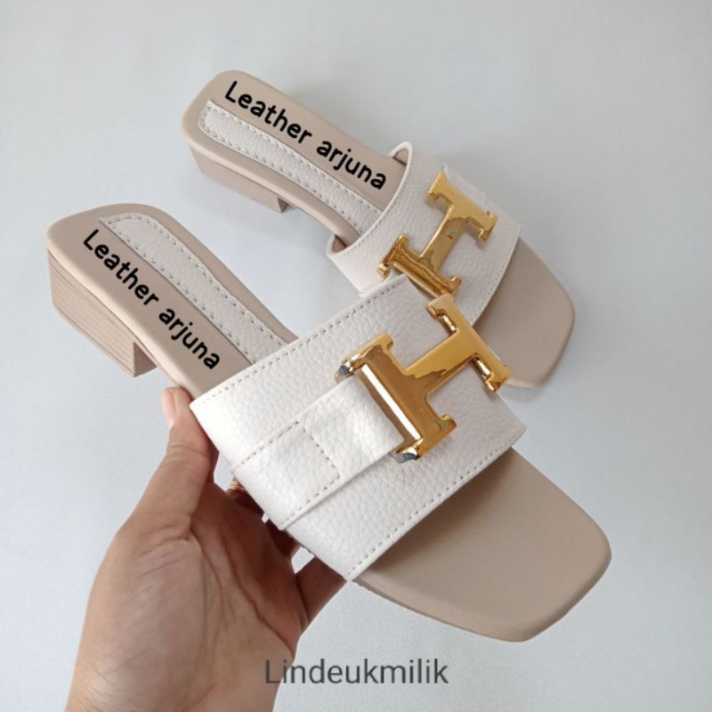 sandal heel H "sandal heel kulit H"