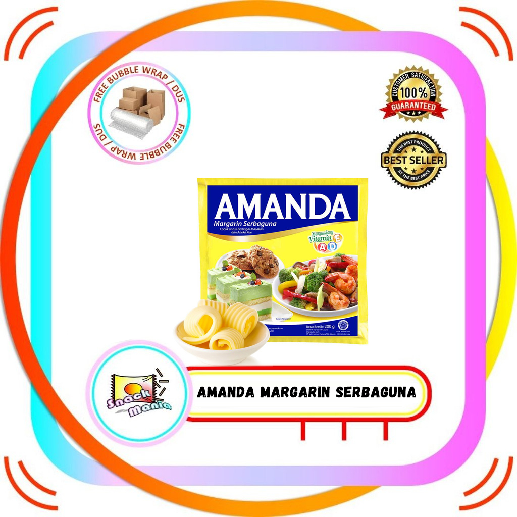 

Amanda Mentega Margarin Serbaguna ~ 200 gr Sachet Margarine