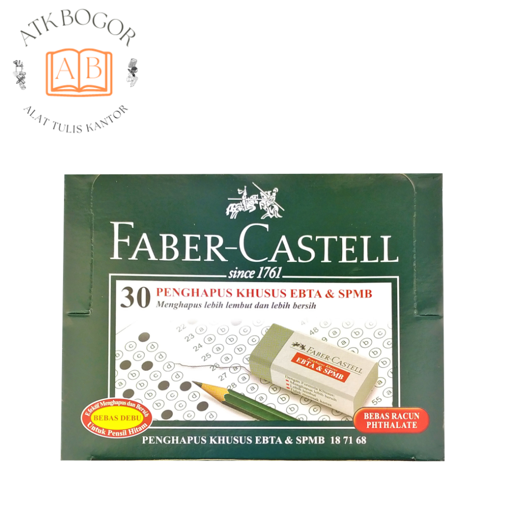 

Faber Castell Penghapus Pensil Ujian Komputer LJK Lebih Lembut dan Bersih Dust Free Eraser - Isi 1 Pack / 30 Pcs