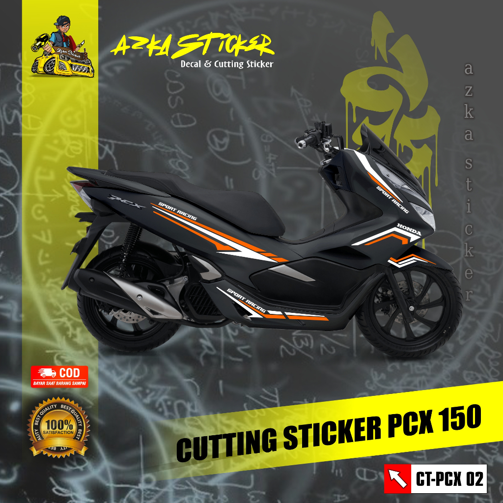 Cutting Sticker PCX 150 Stiker Variasi Honda Strip PCX 150 Murah Gaul CT - PCX O2