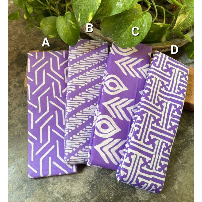 G058_Ungu Tua Muda_KAIN BATIK CAP GARUTAN