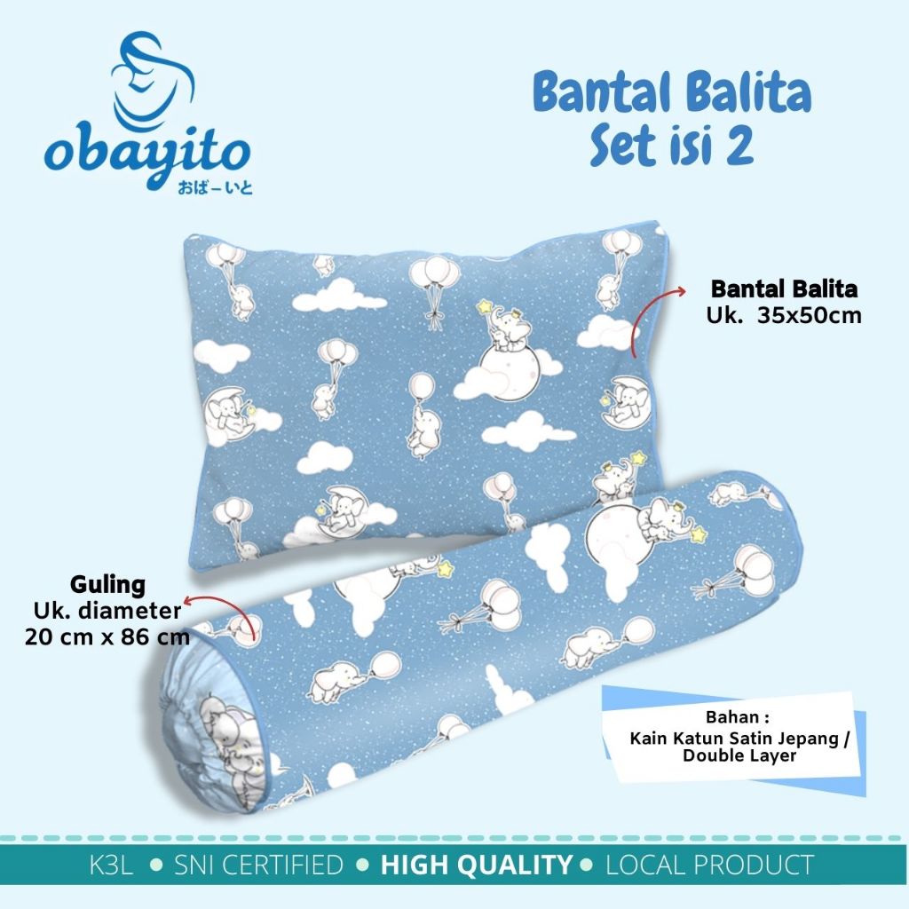 Obayito Bantal+Guling Balita Set