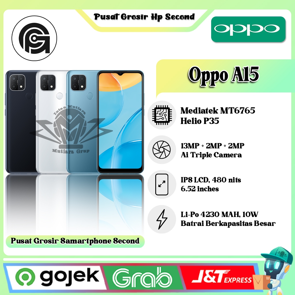 Oppo A15 Ram 3 Rom 32GB (SECOND)