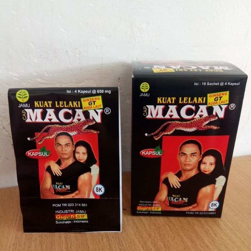 Jamu Macan Kapsul 10 Sachet @ 4 Kapsul - Kuat Lelaki - Gujati 59